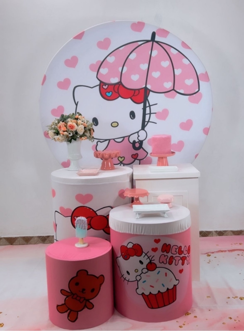 Kit Prata Hello Kitty Confeiteira - Modelo 2 - TudFestas