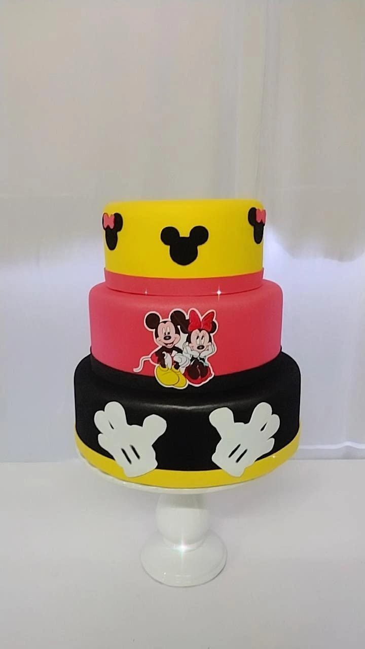 Bolo Fake Mickey E Minnei  - TudFestas