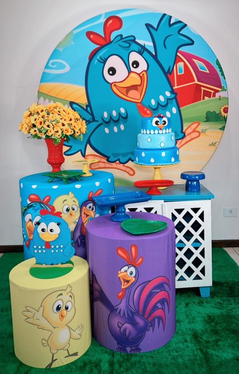 Kit Prata Galinha Pintadinha Azul - TudFestas