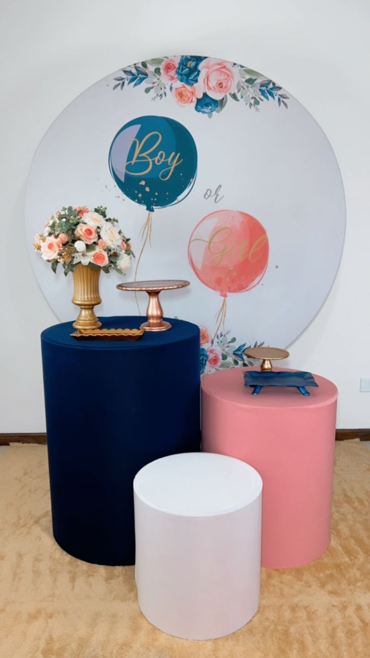 Kit Bronze Chá Revelação - Azul E Rose. - TudFestas