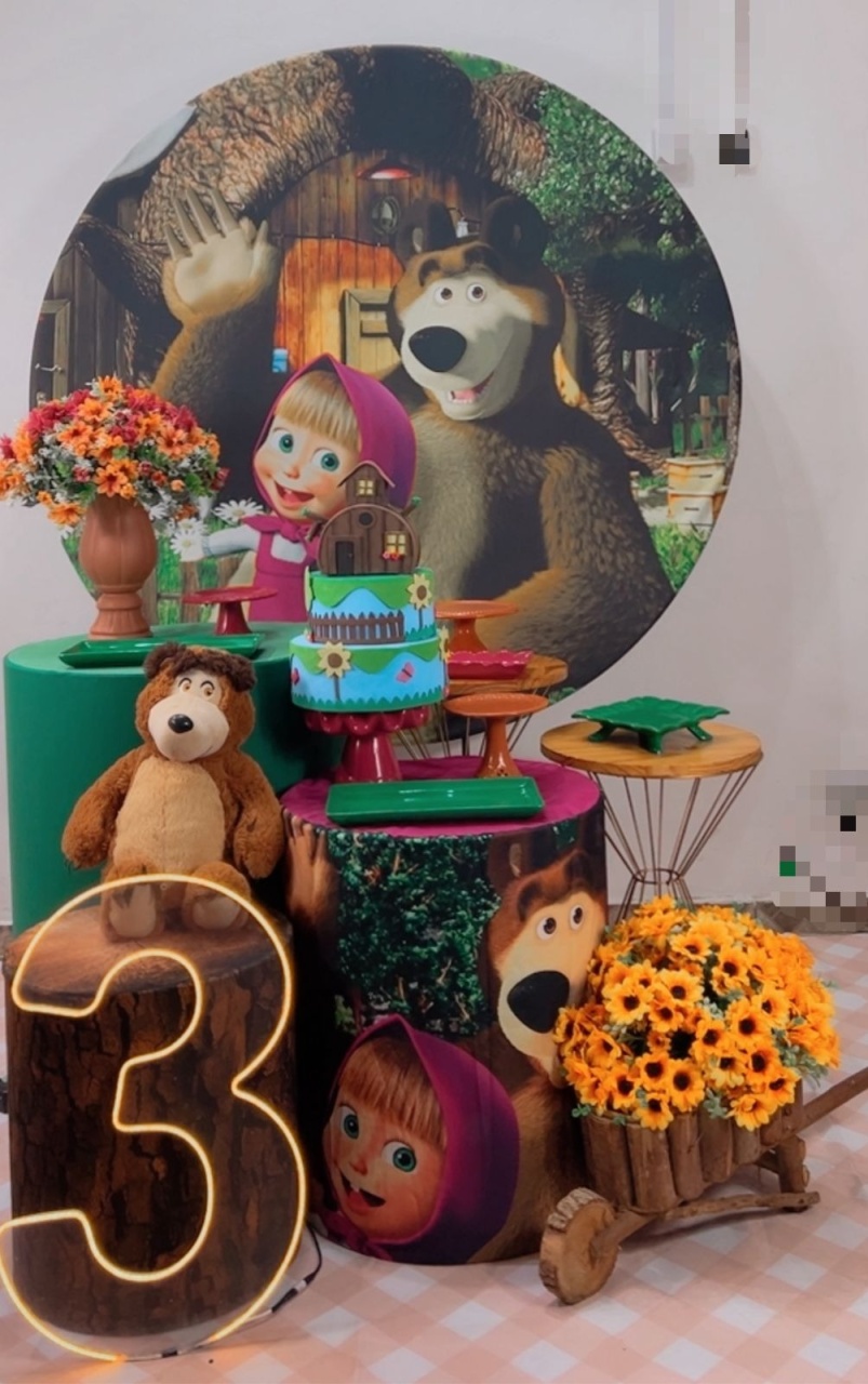 Kit Diamante Masha E O Urso - Modelo 2 - TudFestas