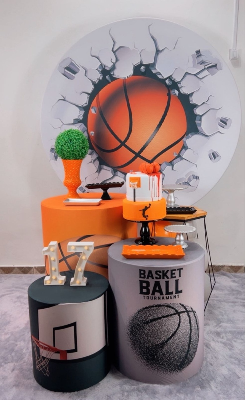 Kit Prata Basquete - Modelo 2 - TudFestas