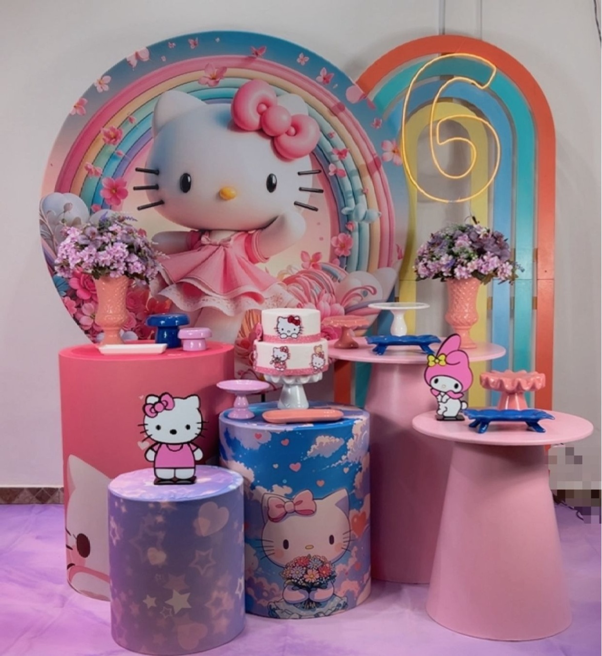 Hello Kitty Rosa Composição  - TudFestas