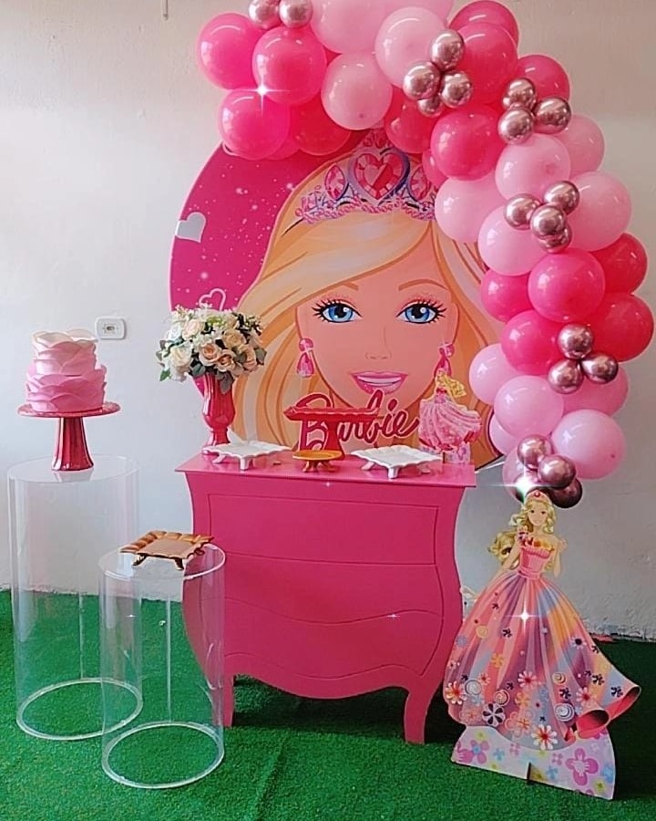 Barbie Composição Cubos Acrílicos  - TudFestas