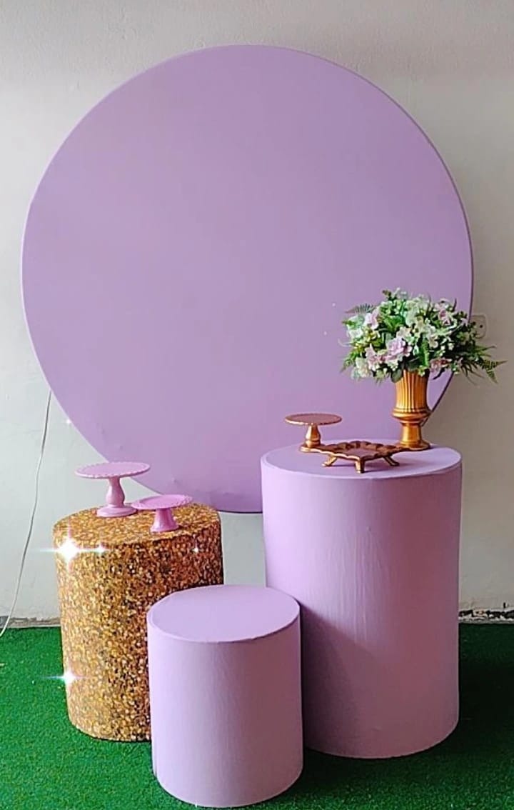 Kit Bronze Lilás Com Dourado  - TudFestas