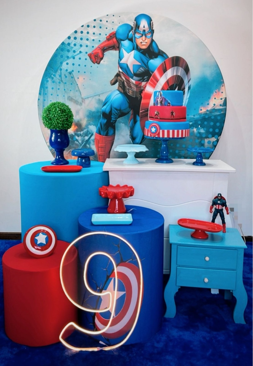 Kit Diamante Capitão América - TudFestas