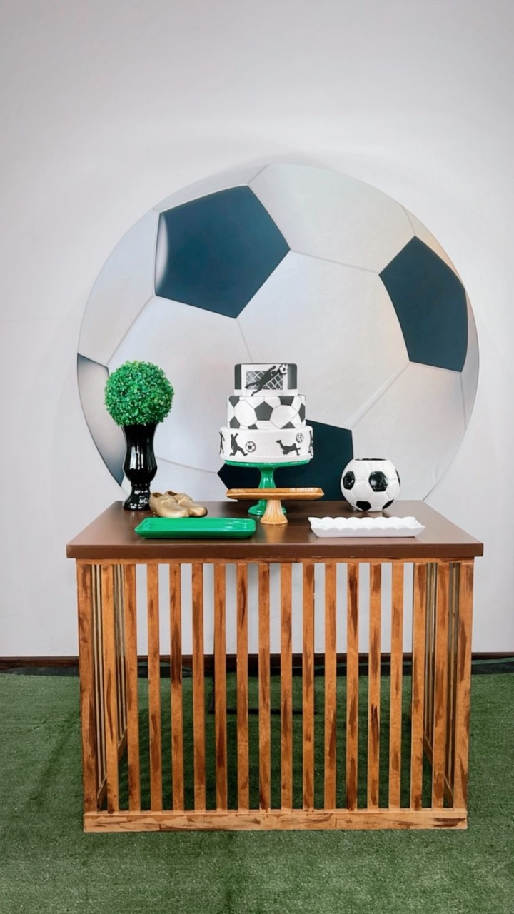 Futebol Bola Mesa Rustica 4 - TudFestas