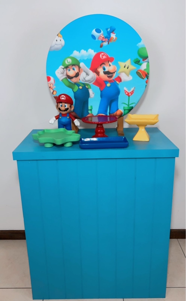Kit Rubi Super Mario -Com Mesinha   - TudFestas