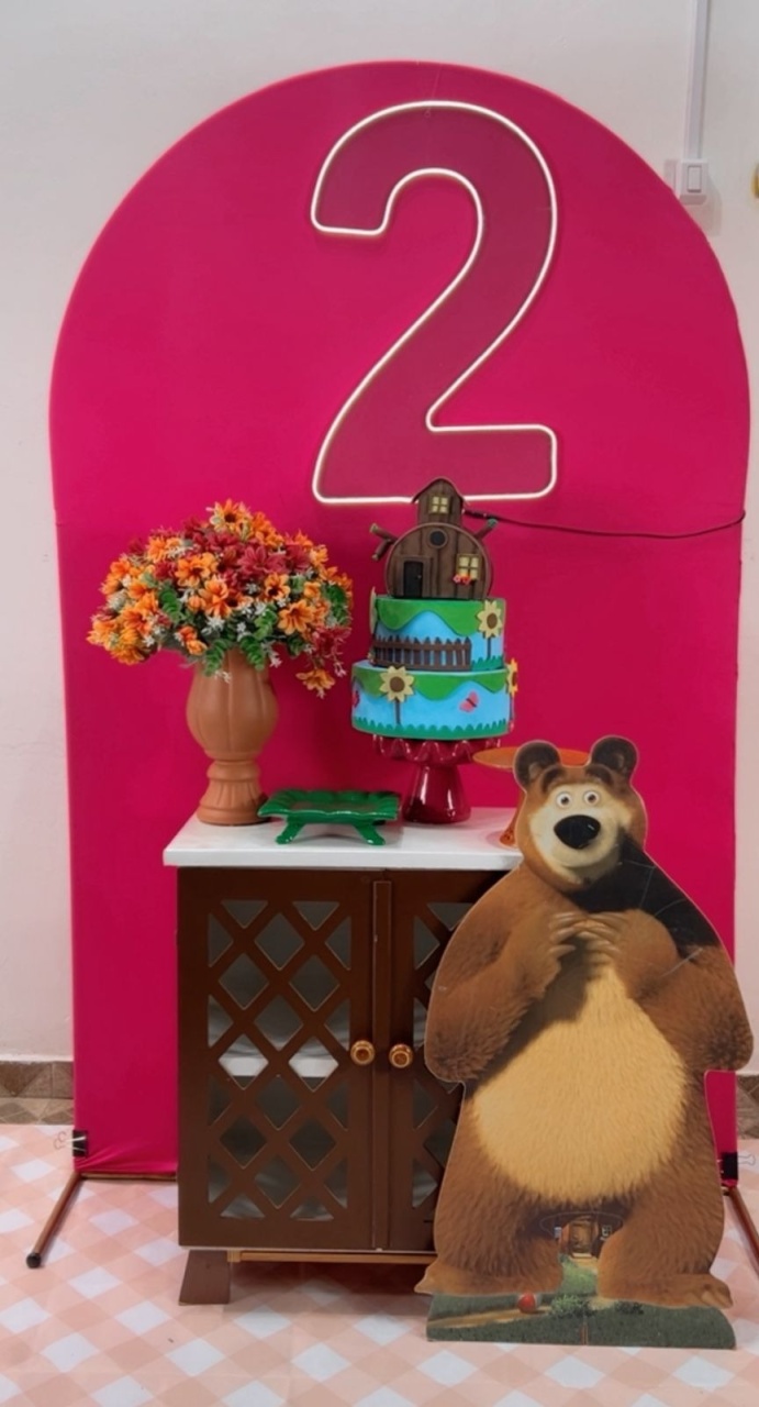 Masha E O Urso Composição - Modelo 3 - TudFestas
