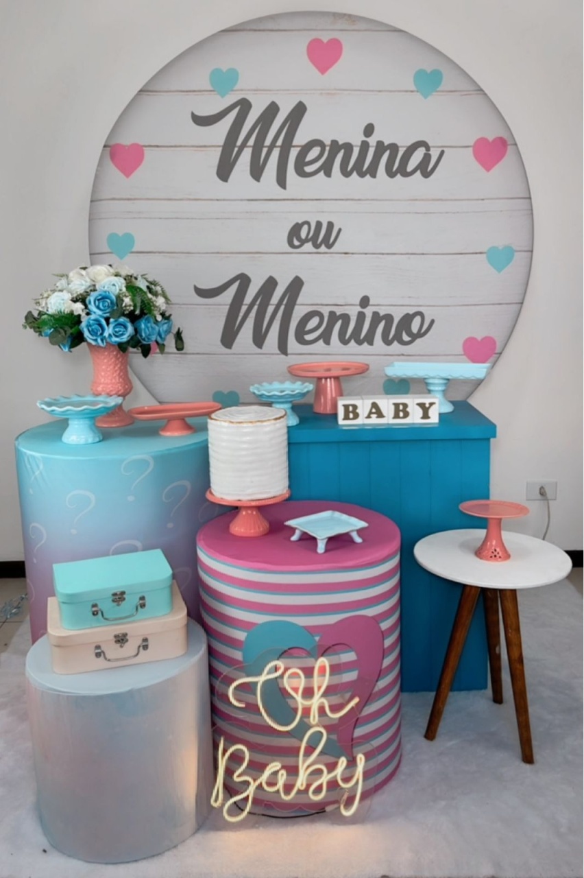 Kit Diamante Chá Revelação - Azul E Rosa. - TudFestas