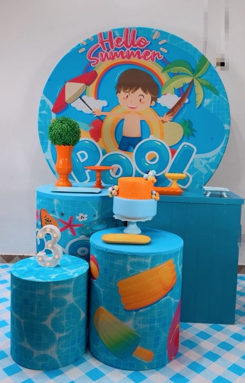 Kit Prata Pool Party - Modelo 2 - TudFestas