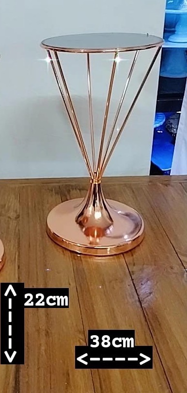 Vaso Rose Luxo Com Espelho - TudFestas