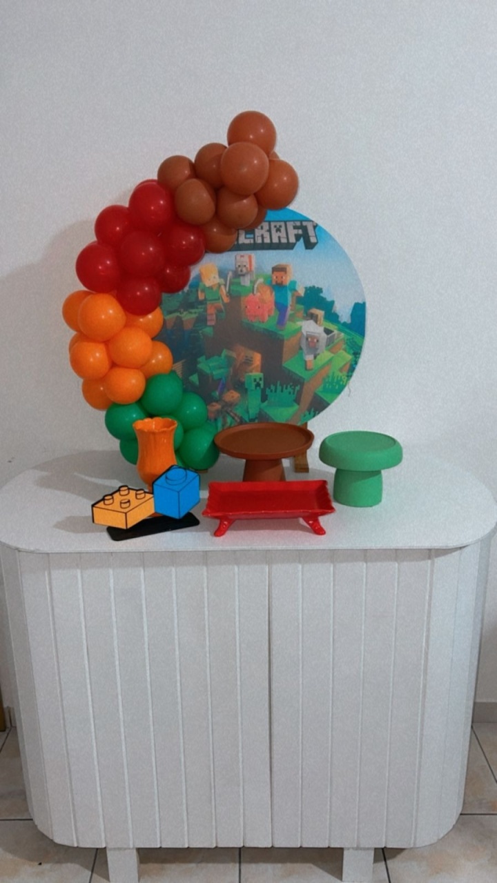 Kit Rubi Minecraft-Com Mesinha - TudFestas