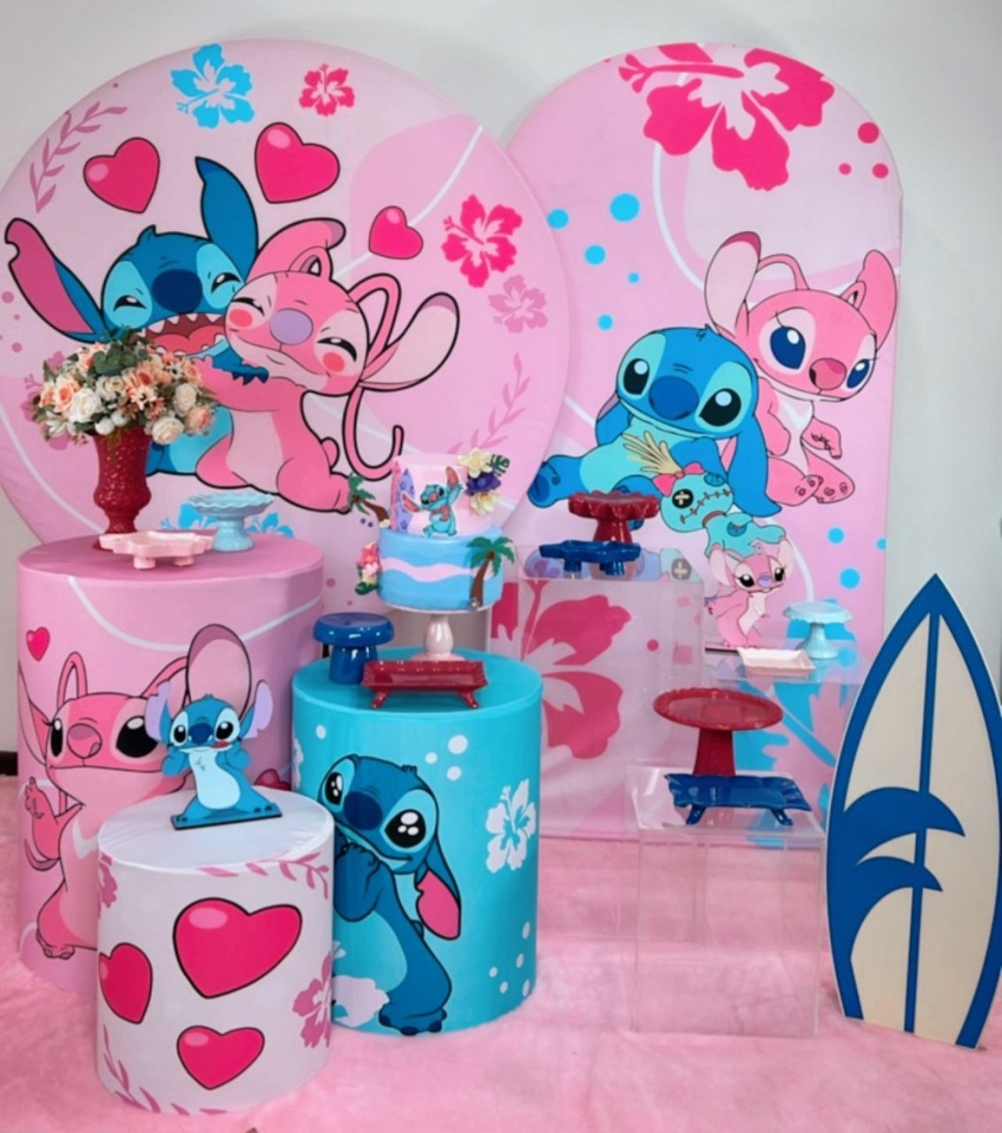 Lilo Stitch E Angel Composição - Modelo 3 - TudFestas