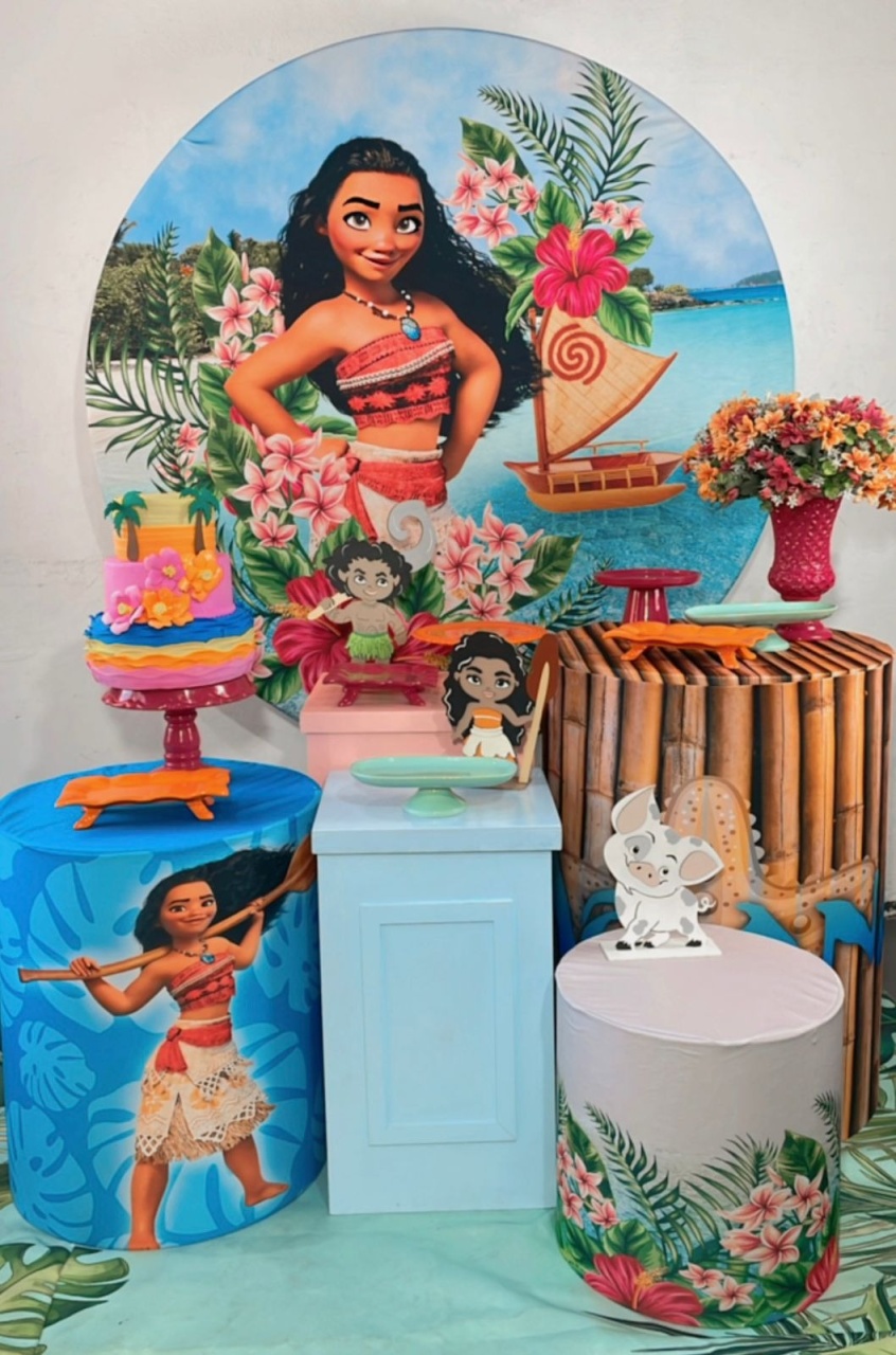 Kit Ouro Moana Grande Mod 4 - TudFestas