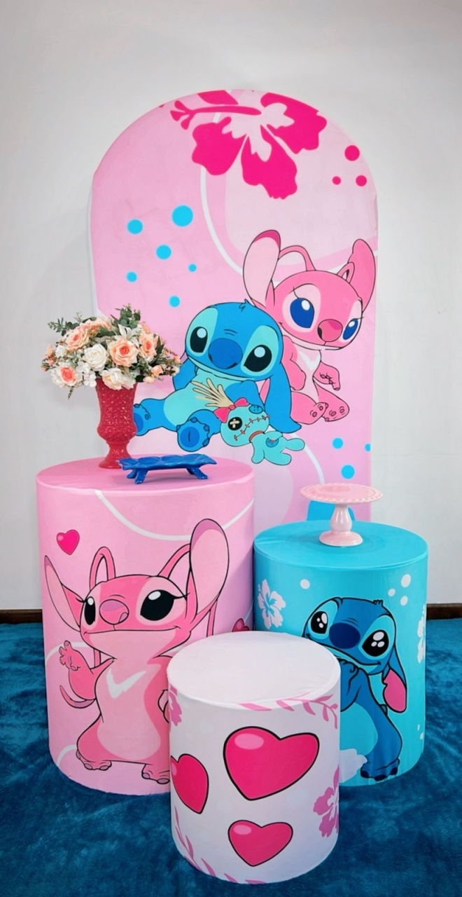 Kit Promocional Lilo Stich E Angel - Modelo 2 - TudFestas