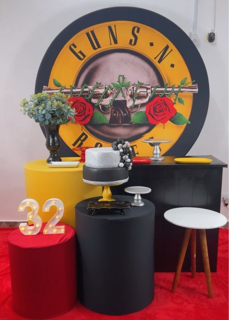 Kit Ouro Guns.n. Roses - Modelo 2 - TudFestas