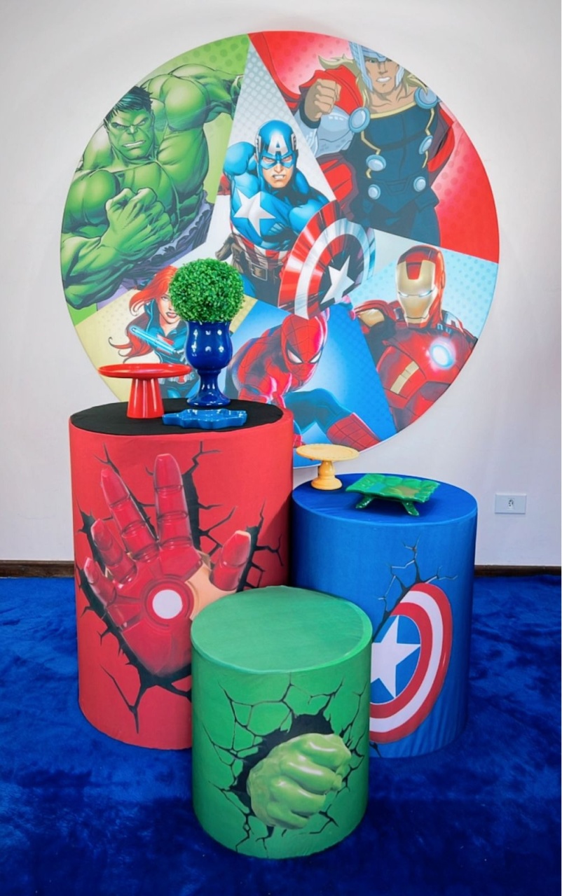 Vingadores Filme Desenho - Kit Bronze - TudFestas