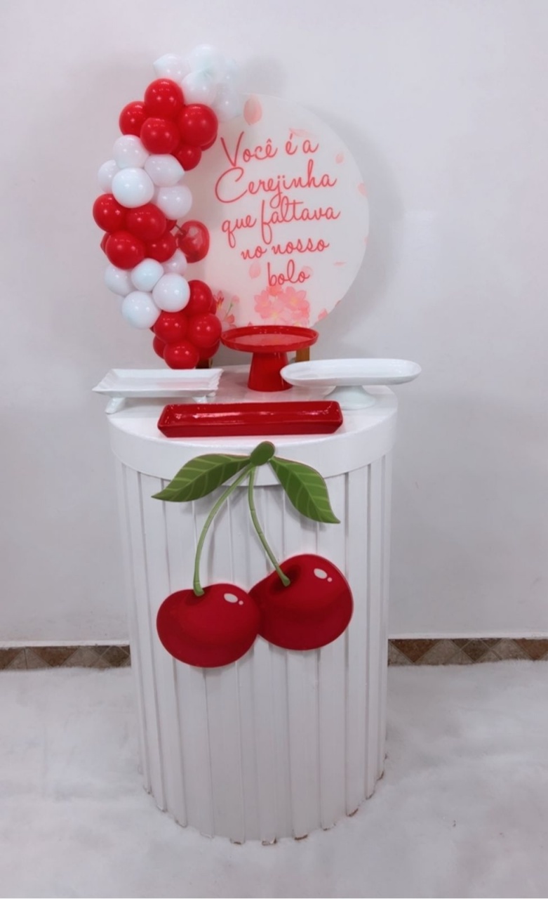Kit Rubi Cereja- Com Mesinha - TudFestas