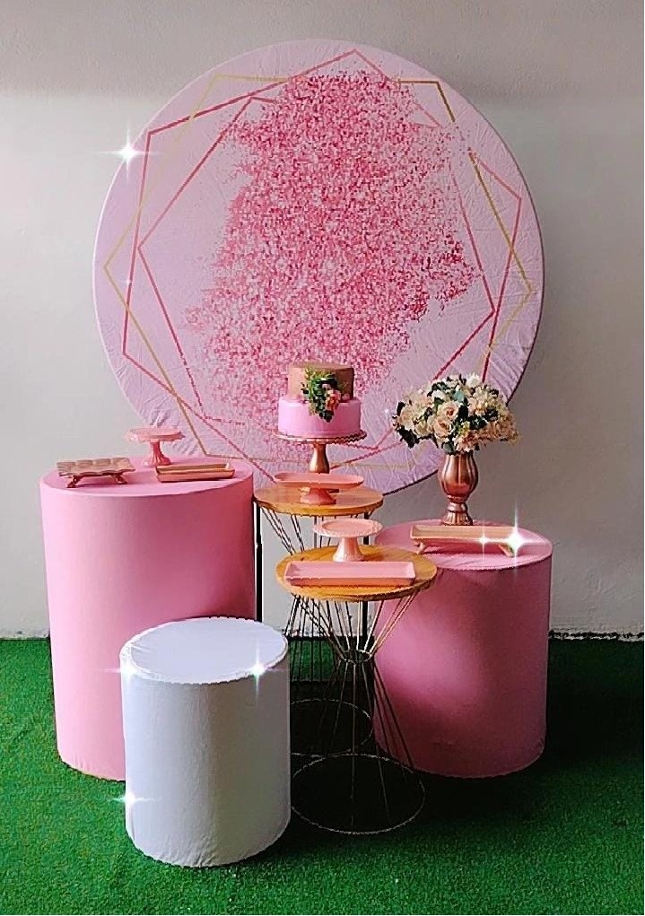 Kit Ouro Floral Rosa - TudFestas