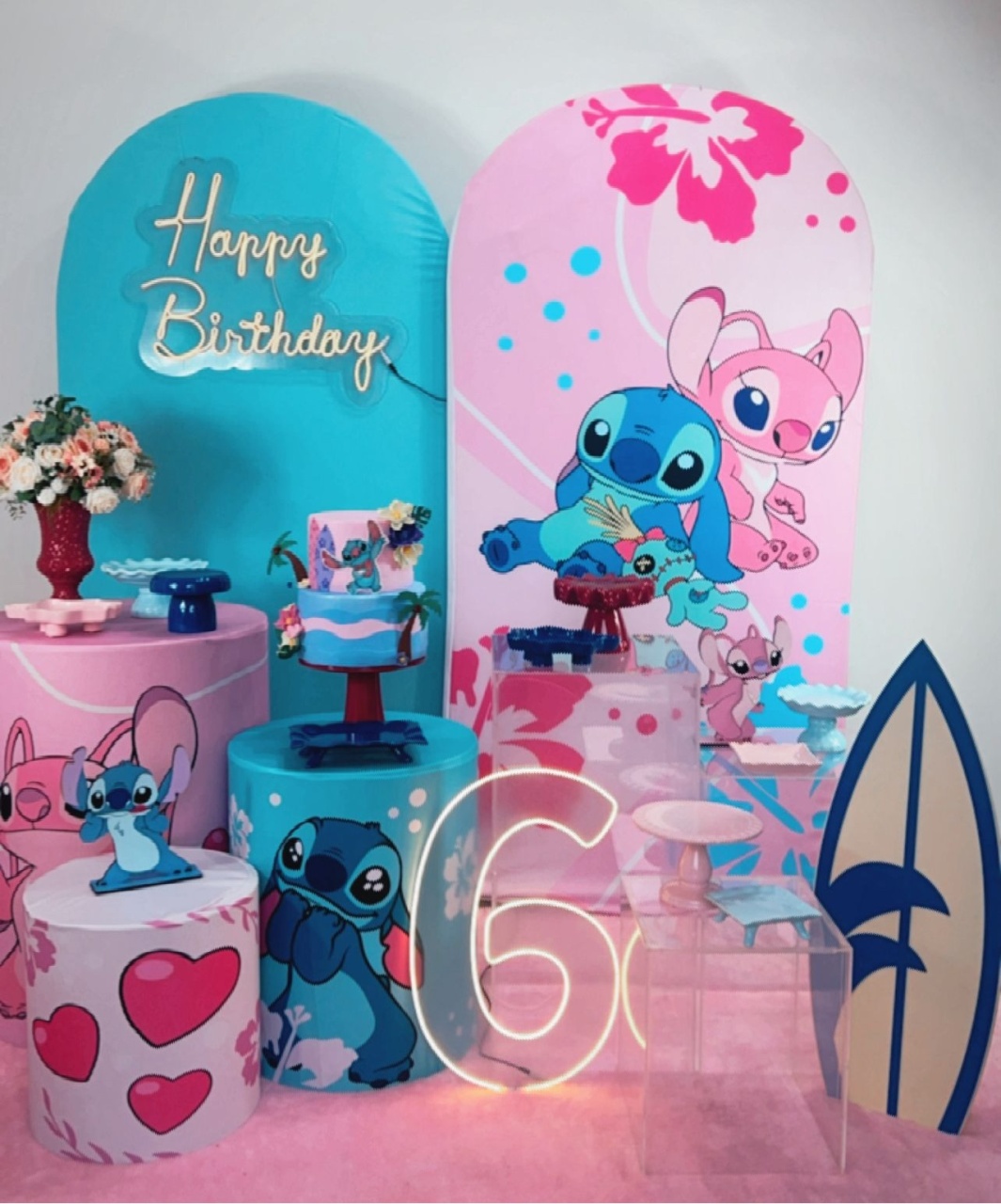 Lilo Stitch E Angel Composição - Modelo 2 - TudFestas