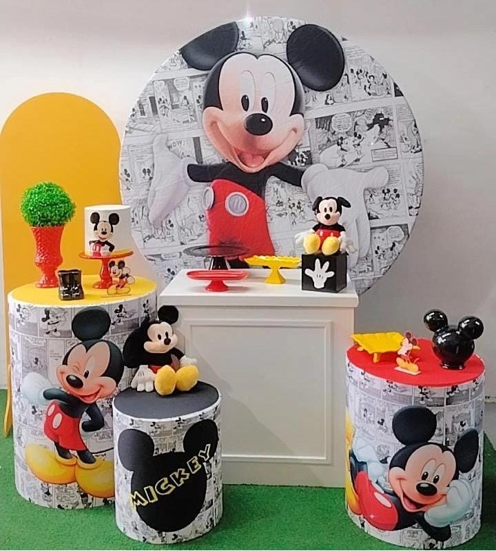 Kit Ouro Mickey Fundo Branco - TudFestas