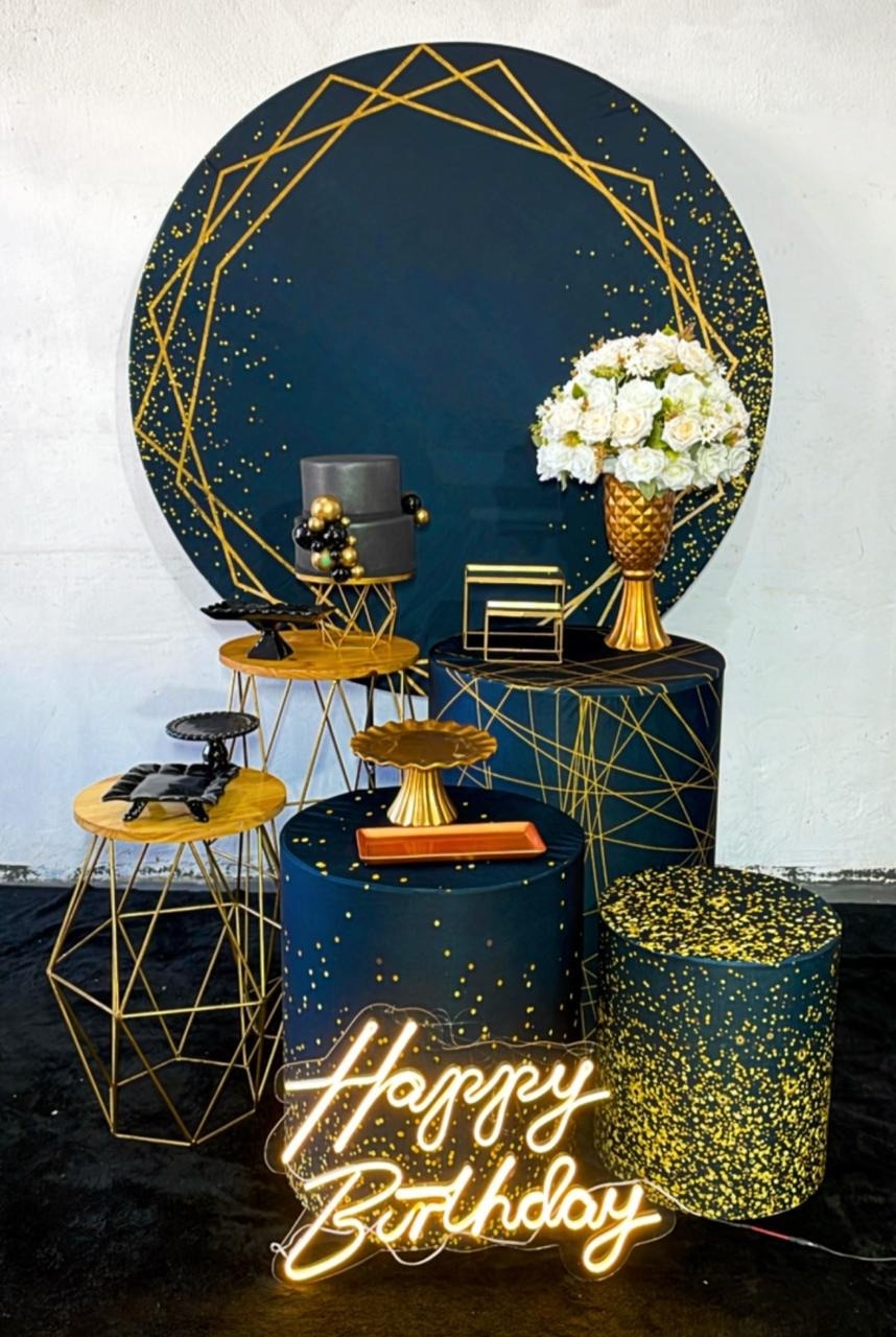 Kit Diamante Gliter Dourado Com Preto - TudFestas