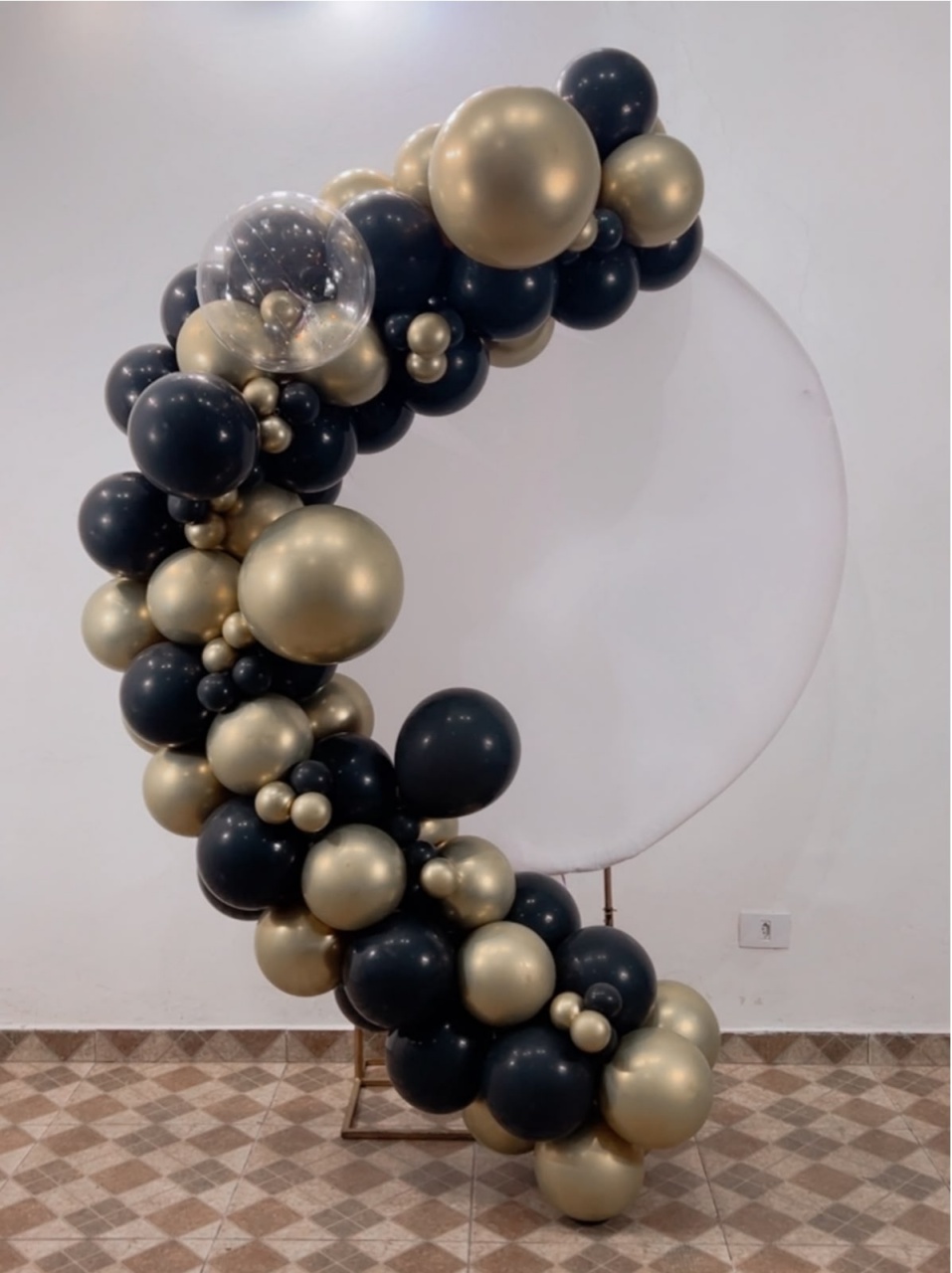 Arco de Balões - Venda Preto Com Dourado - TudFestas