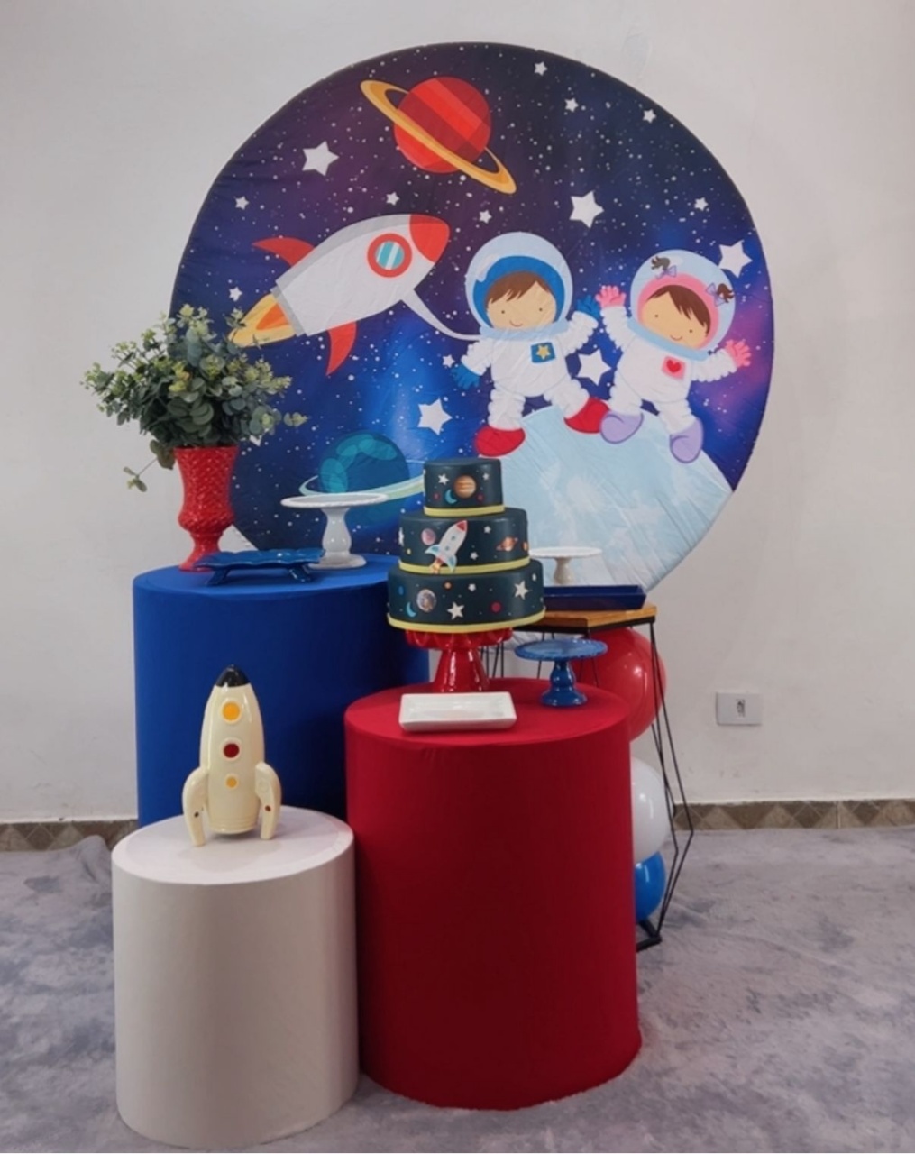 Kit Prata Astronauta Foguete - TudFestas