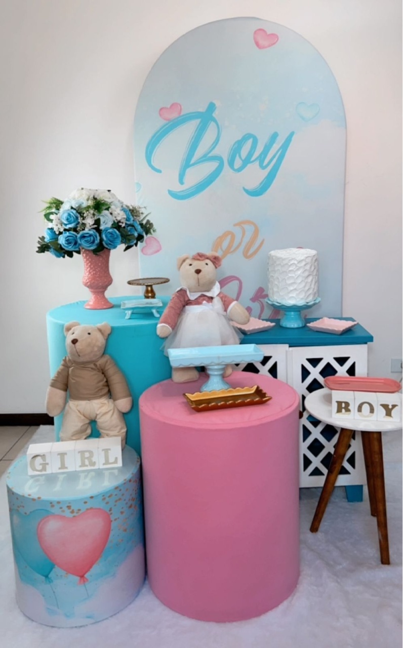 Kit Diamante Chá Revelação - Azul E Rosa - TudFestas