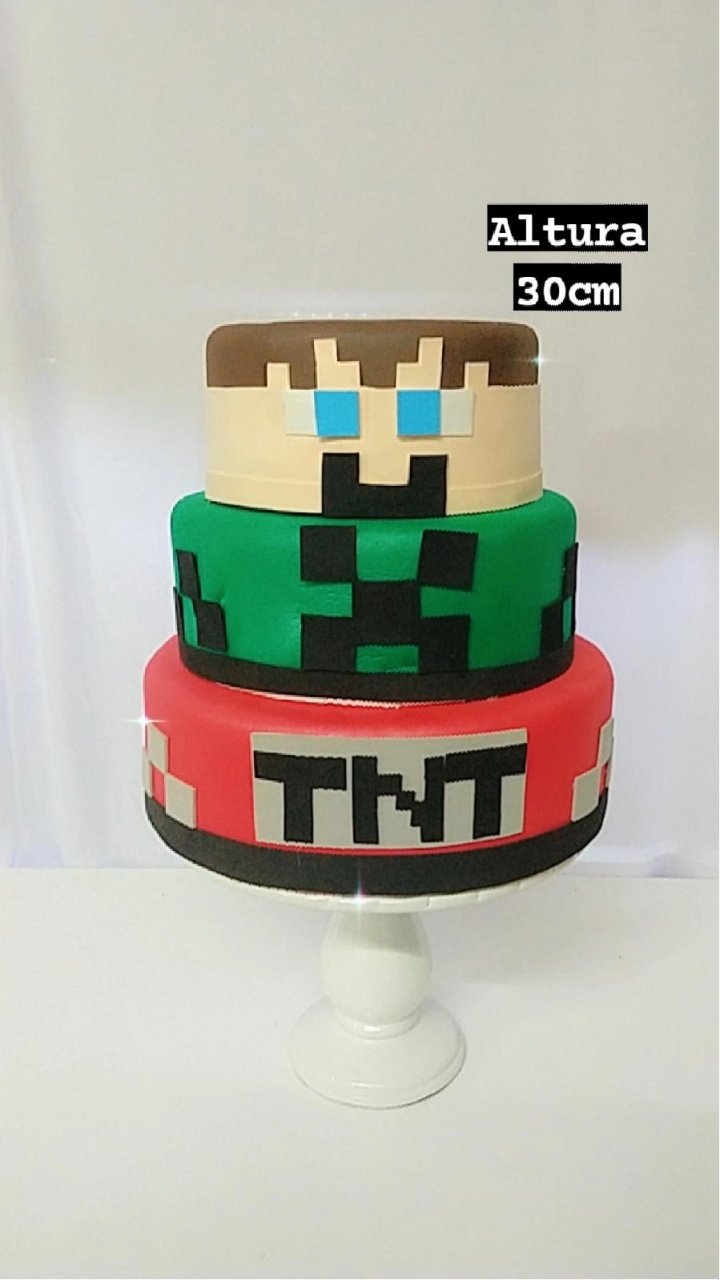 Bolo Fake Minecraft - TudFestas