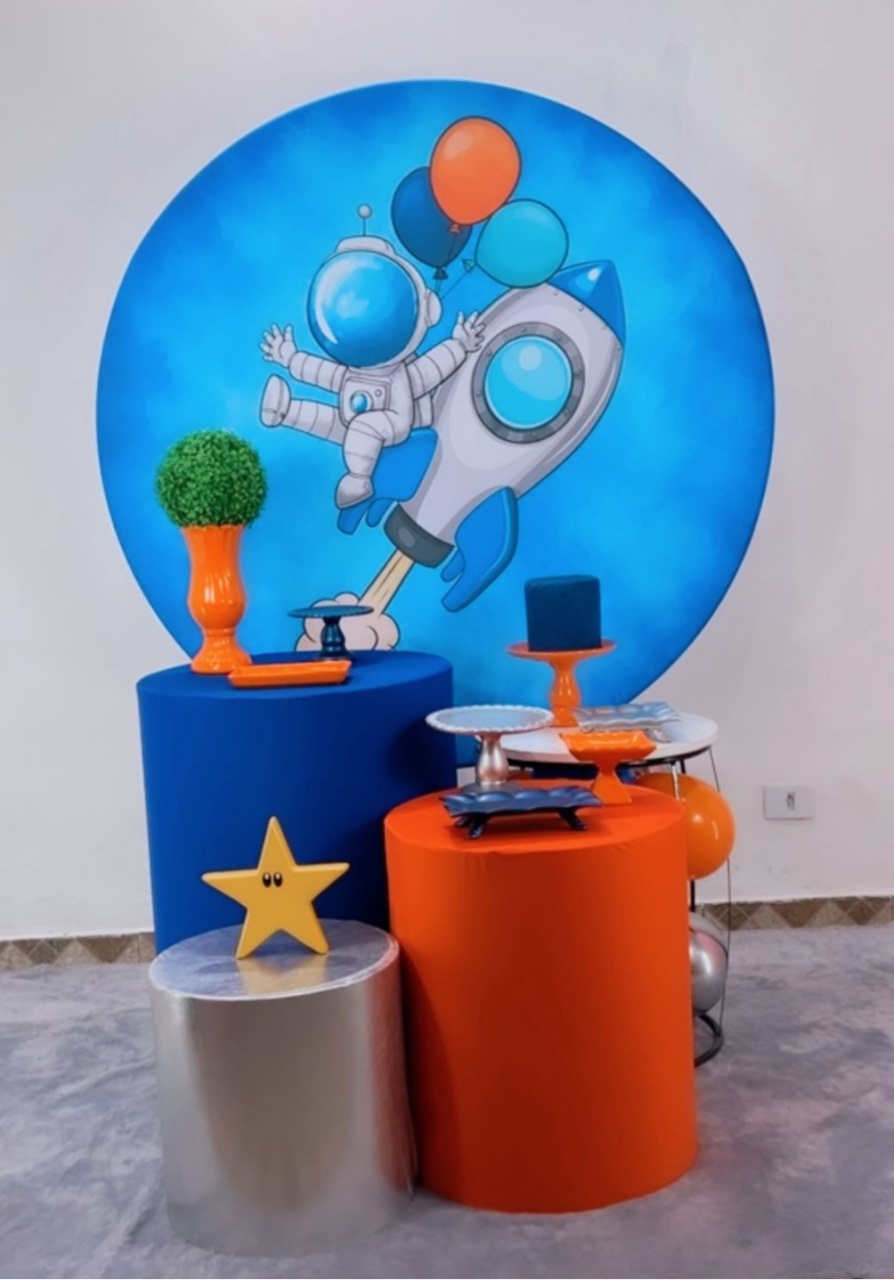 Kit Prata Astronauta Azul - TudFestas