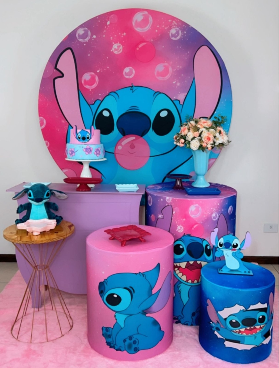 Kit Ouro Lilo Stich 2 - Modelo 2 - TudFestas