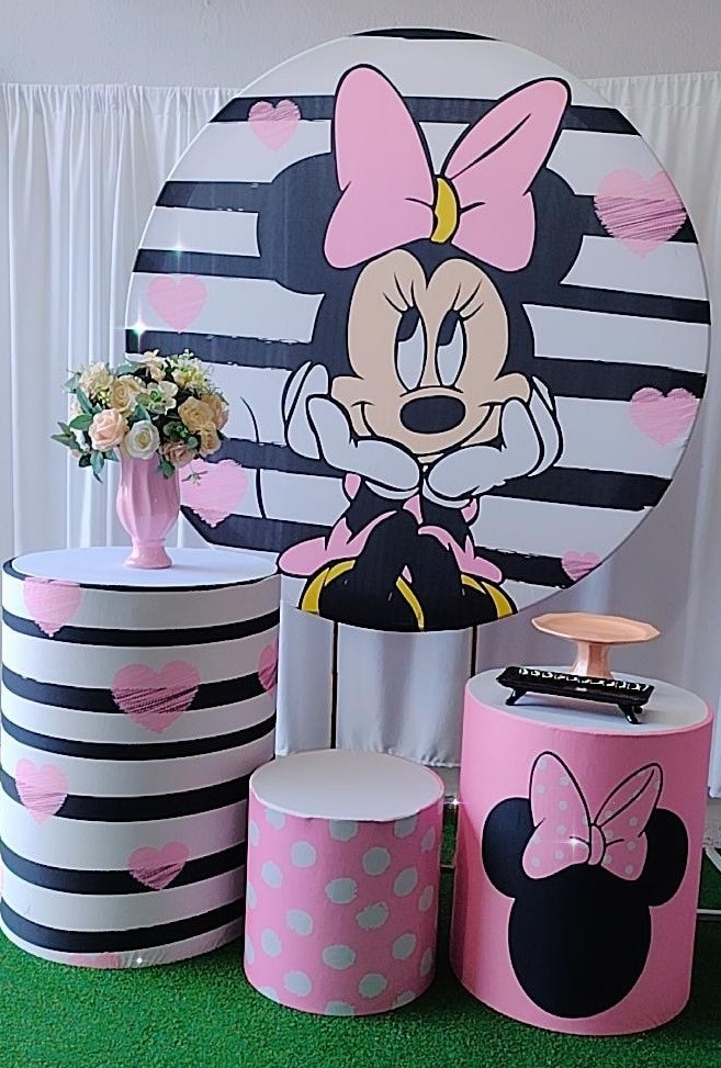 Kit Promocional  Minnei Rosa - TudFestas