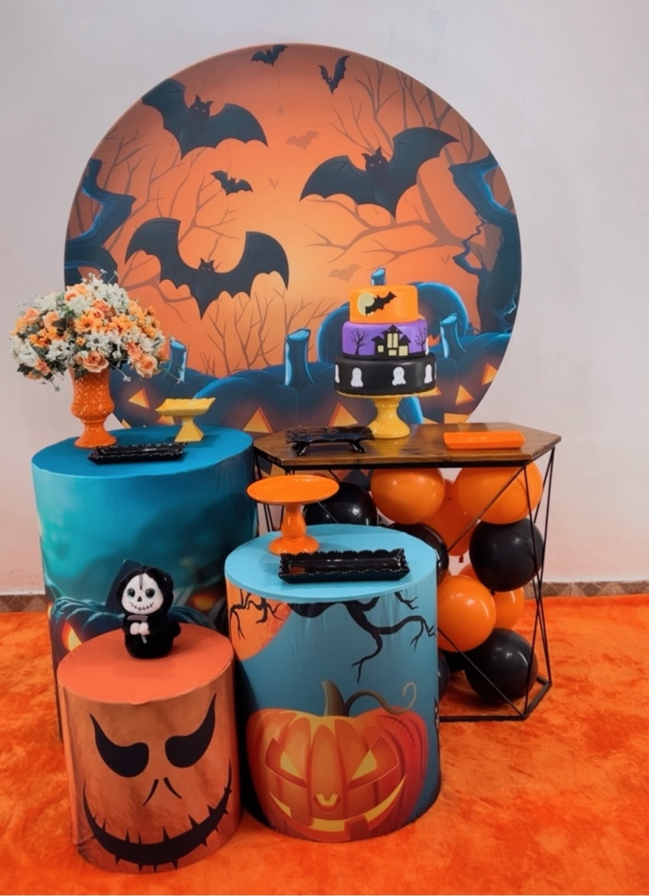 Kit Prata Halloween Abóbora - Modelo 2 - TudFestas
