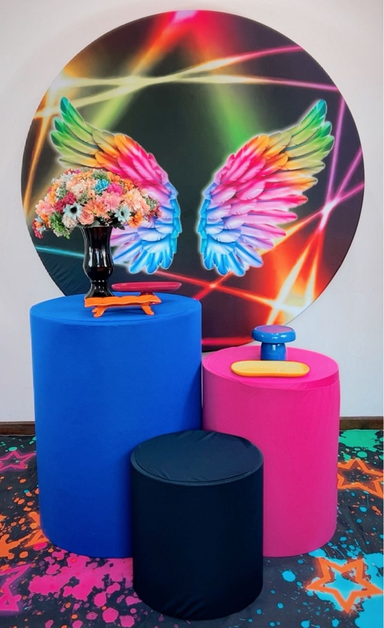 Kit Bronze Neon Asas  - TudFestas