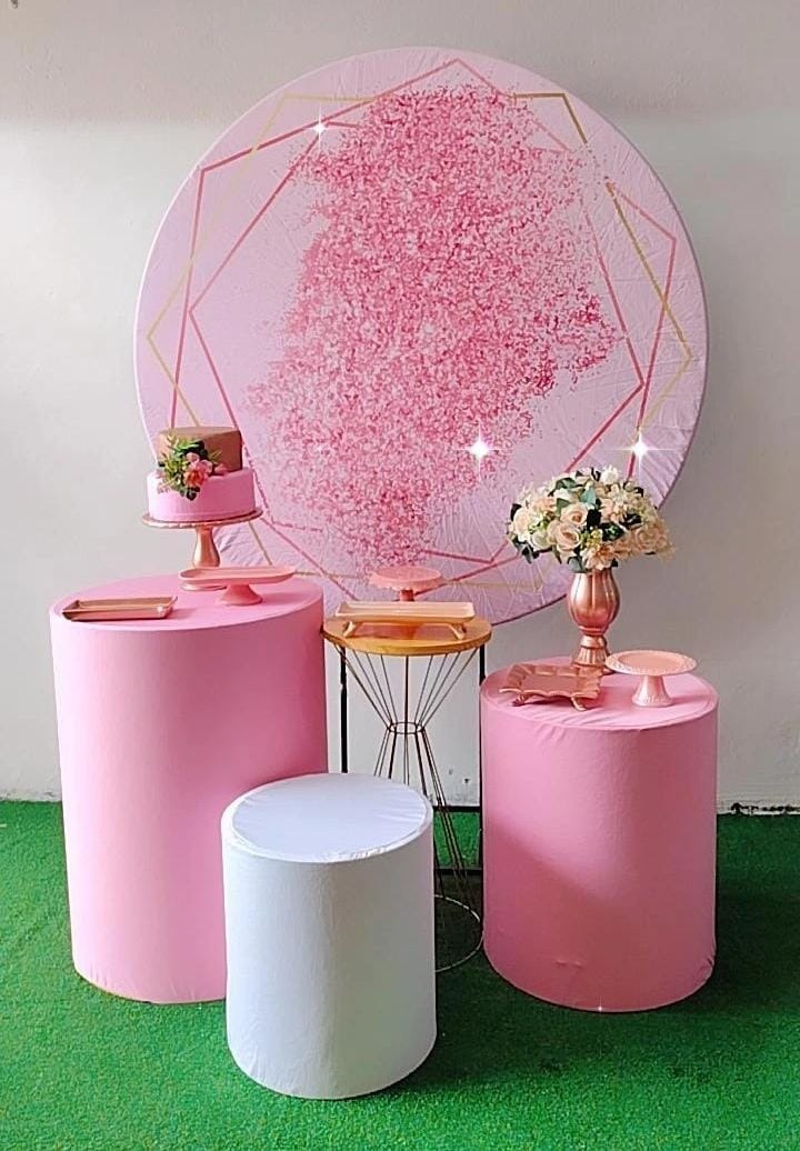 Kit Prata Floral Rosa - TudFestas