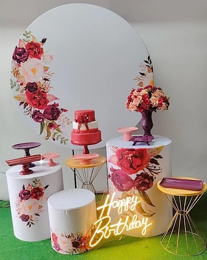 Kit Diamante Floral Marsala - TudFestas
