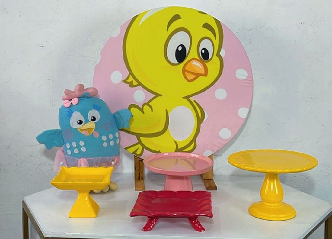 Kit Rubi Galinha Pintadinha Rosa - TudFestas