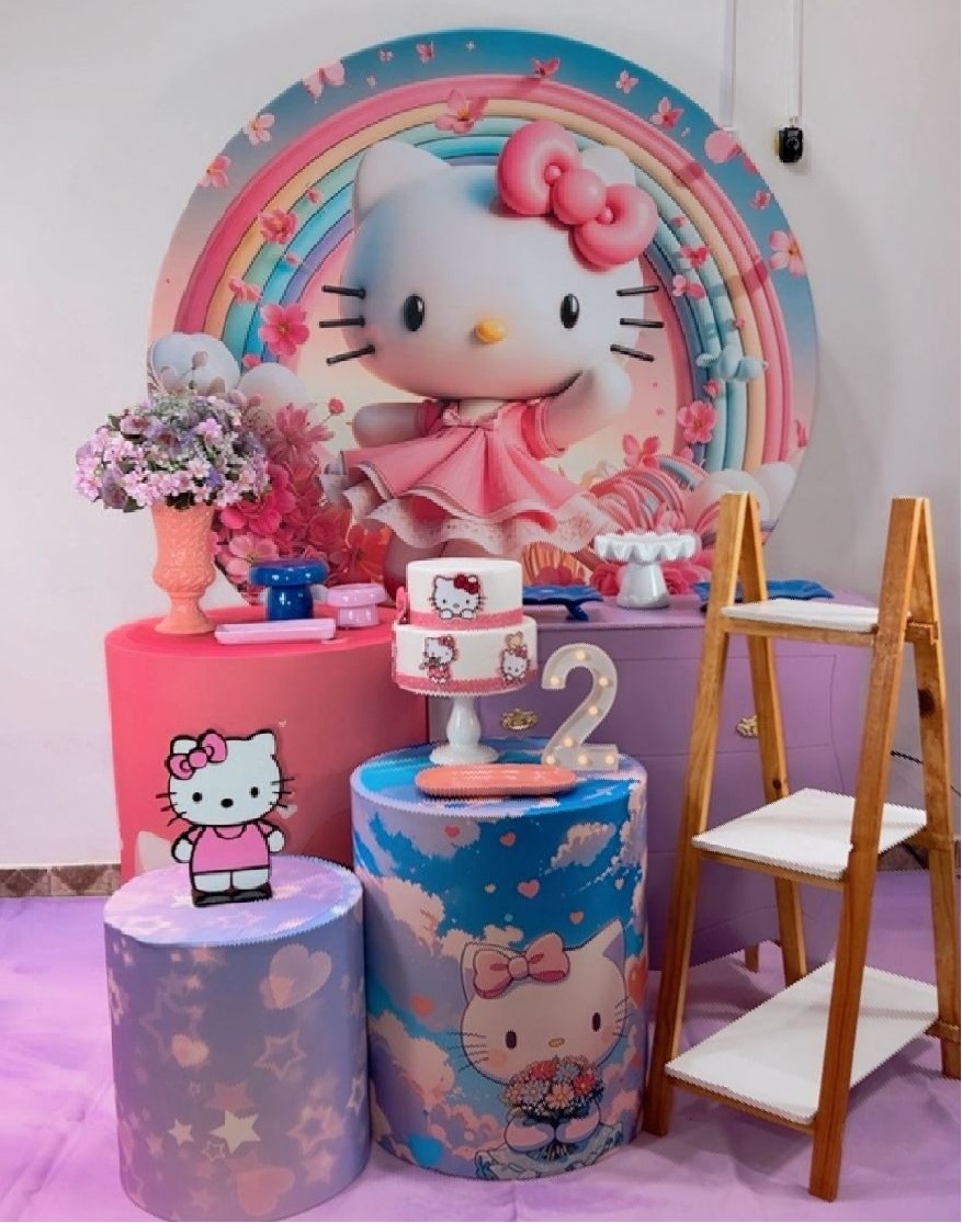 Kit Ouro Hello Kitty Rosa - TudFestas