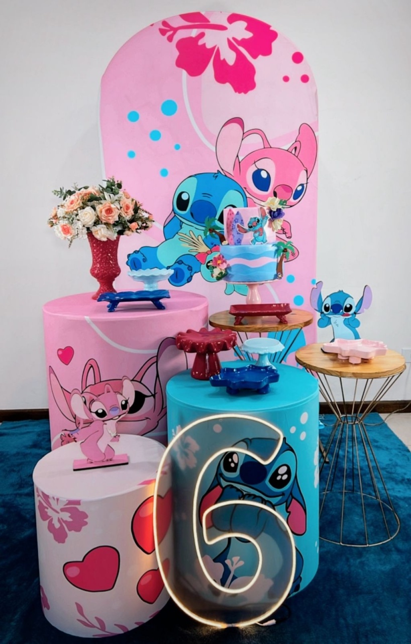 Kit Diamante Lilo Stitch E Angel - Modelo 2 - TudFestas
