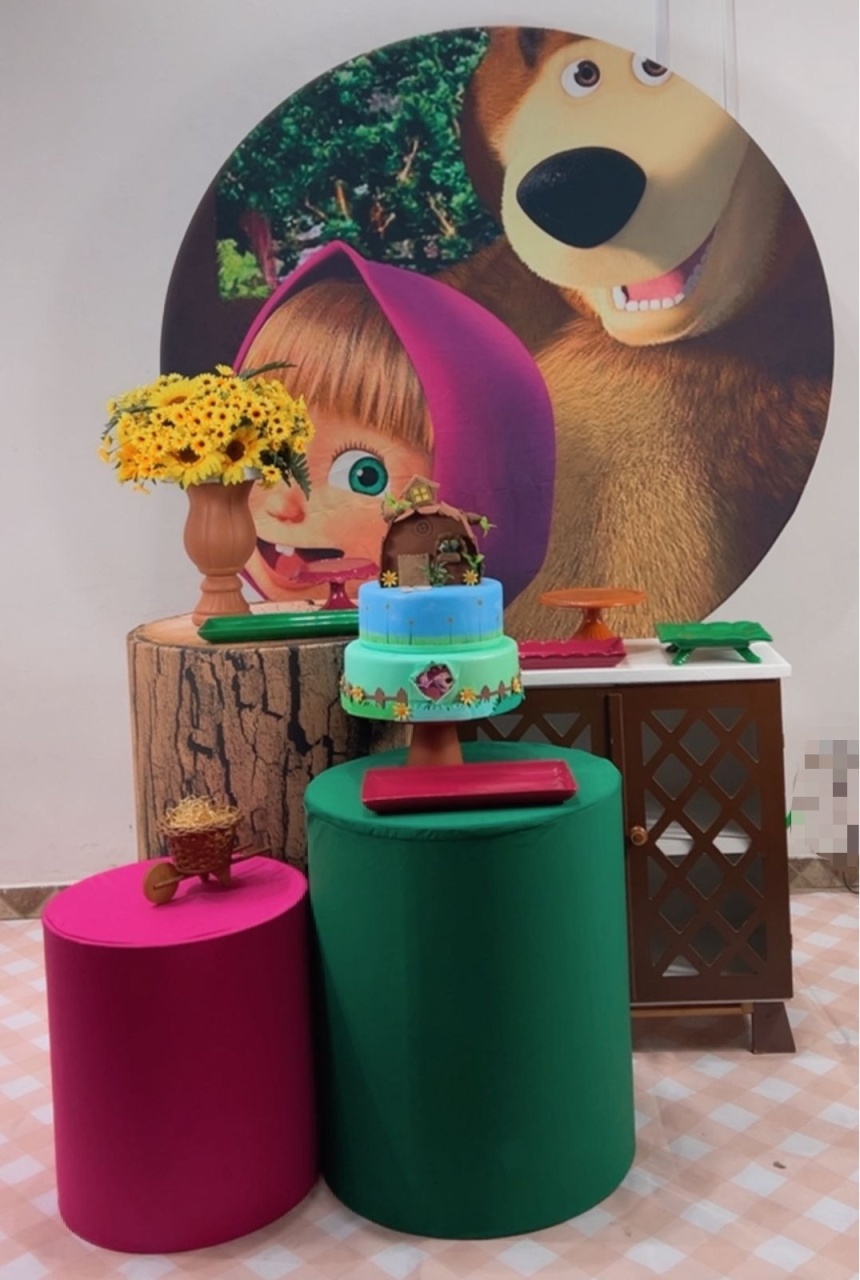 Kit Prata Masha E Urso - TudFestas