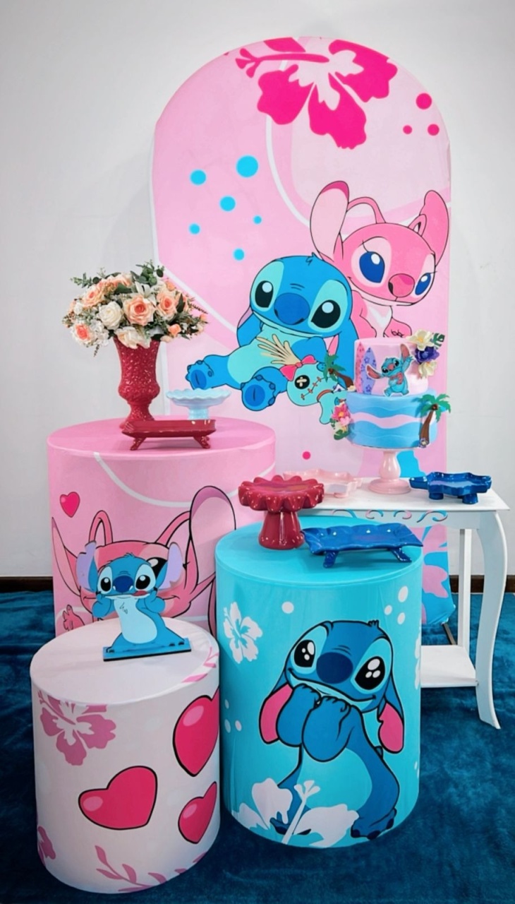 Kit Prata Lilo Stich E Angel Modelo 2 - Mod 2 - TudFestas