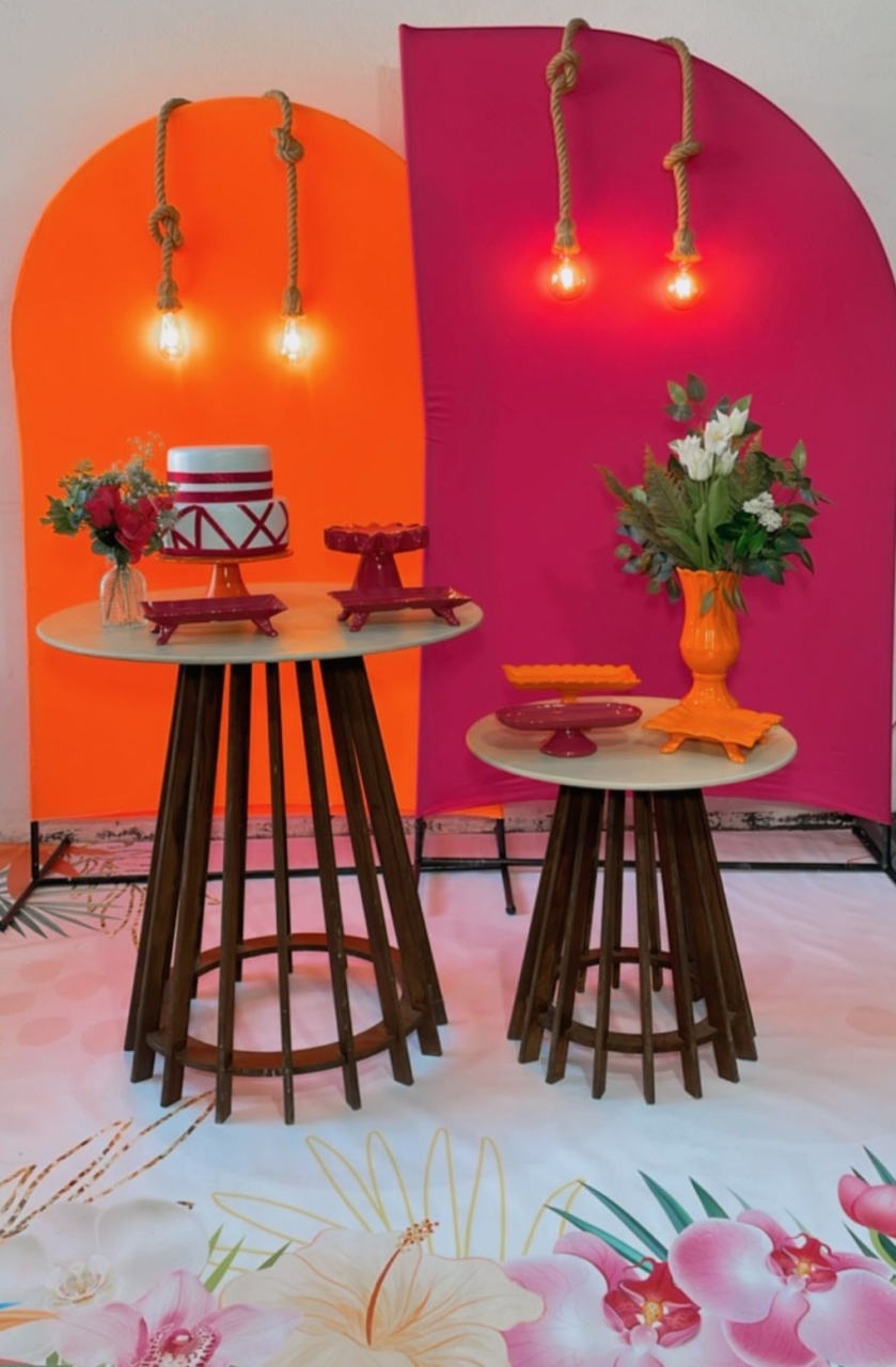 Pink Com Laranja - Composição - Modelo 2 - TudFestas