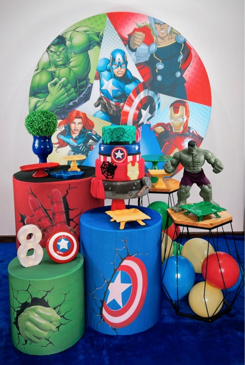  Kit Ouro Vingadores Desenho - Modelo 2 - TudFestas