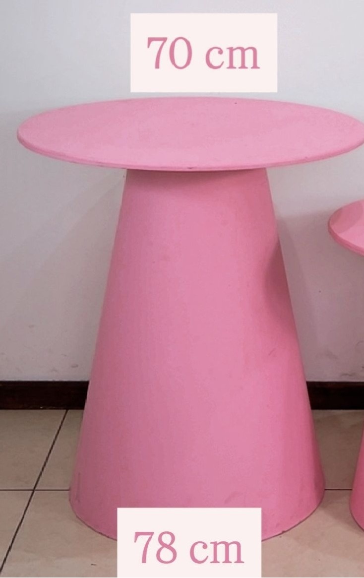Mesa Cone Rosa G  - TudFestas