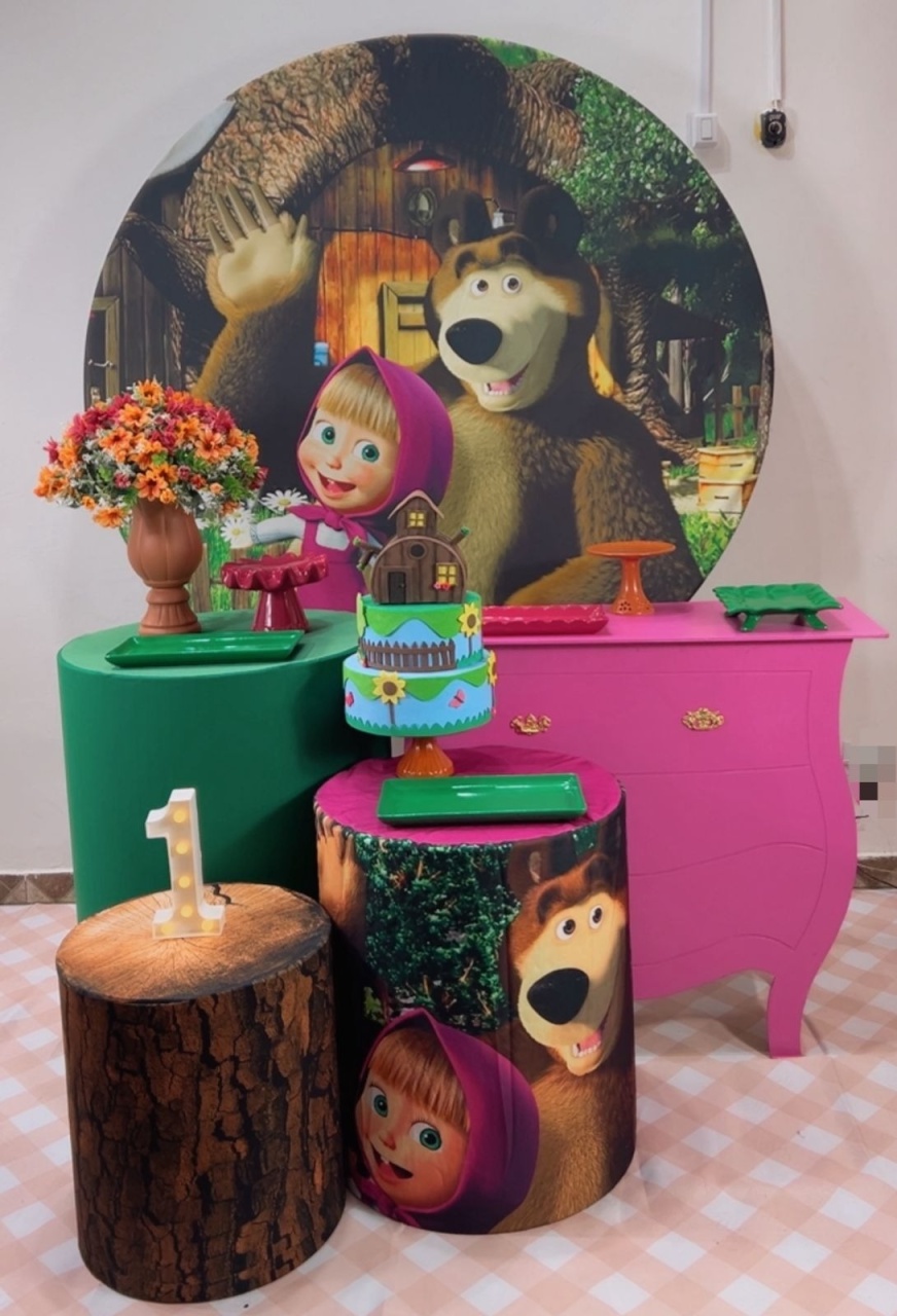 Kit Prata Masha E O Urso - TudFestas