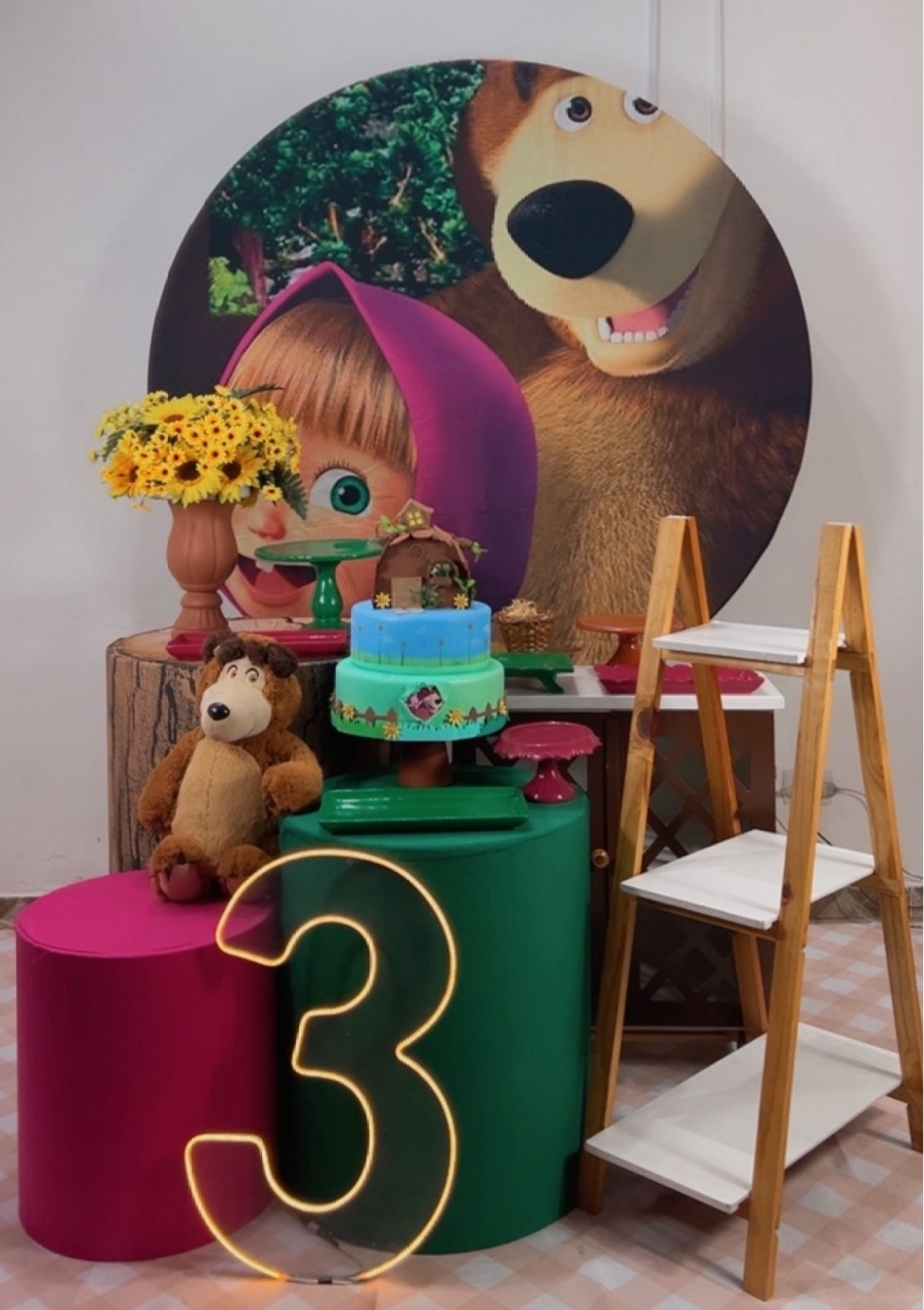 Kit Diamante Masha E Urso - TudFestas