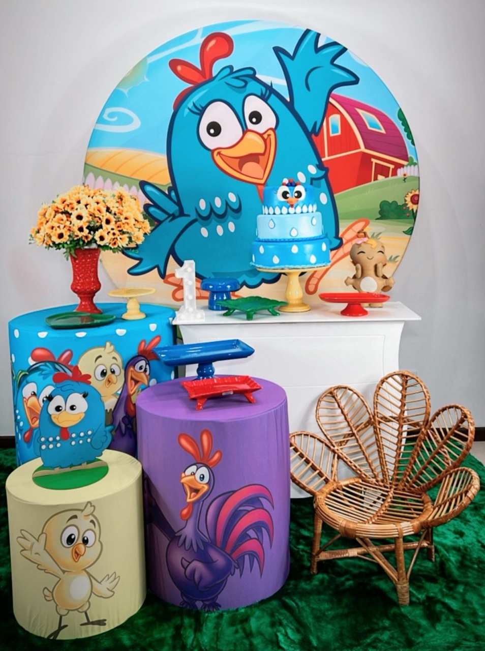 Kit Ouro Galinha Pintadinha Azul - Modelo 2 - TudFestas