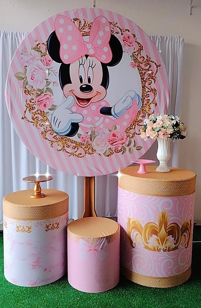 Kit Promocional  Minnei Realeza Rosa - TudFestas
